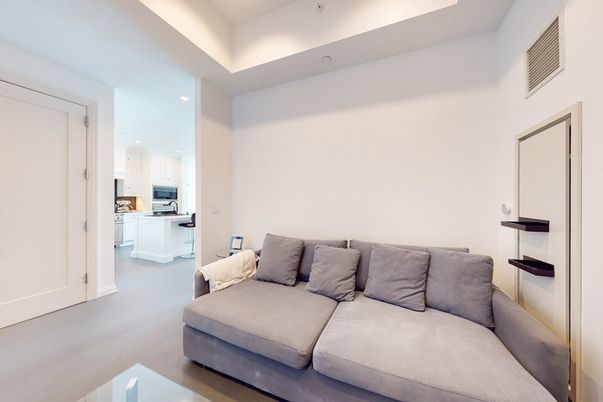 Interior, Kitchen, Living room, Recessed Lighting, Stainless Steel Appliances, Wood Texture Flooring