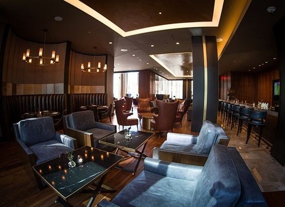 Dining room, Interior, Living room, Pendant Lights, Recessed Lighting, Wood Texture Flooring