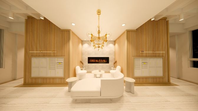Chandelier, Fireplace, Interior, Living room, Pendant Lights, Recessed Lighting