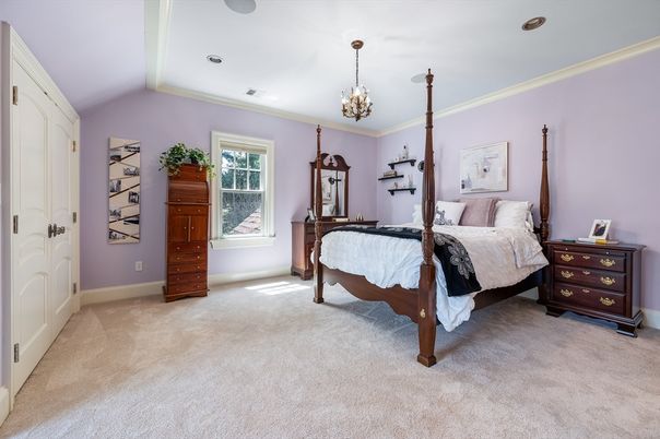 Bedroom, Chandelier, Interior, Recessed Lighting