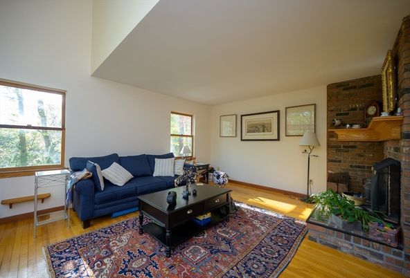 Fireplace, Interior, Living room, Stone Walls, Wood Texture Flooring