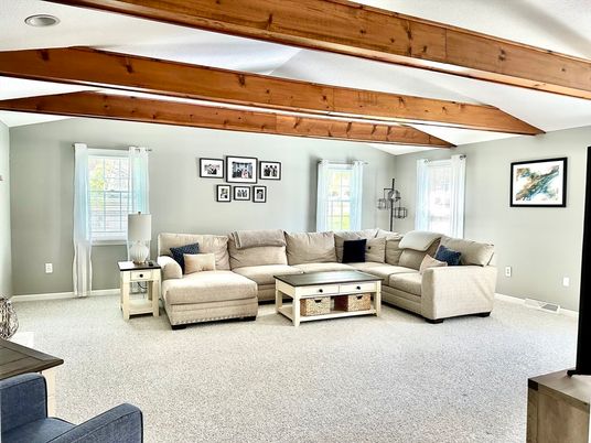 Interior, Living room, Wooden Beams