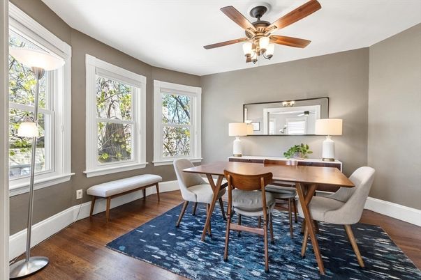 Dining room, Interior, Wood Texture Flooring