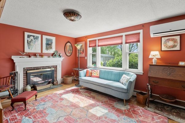 Fireplace, Interior, Wood Texture Flooring