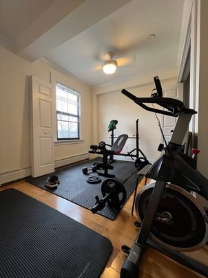 Fitness Equipment, Interior, Wood Texture Flooring