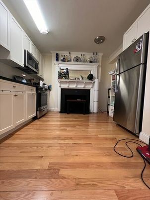 Interior, Kitchen, Wood Texture Flooring
