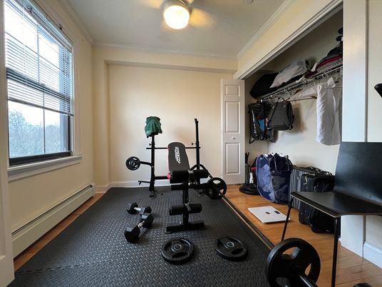Fitness Equipment, Interior, Wood Texture Flooring