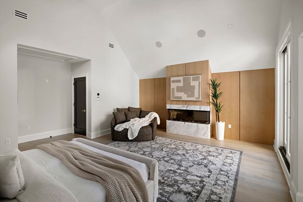 Bedroom, Interior, Wood Texture Flooring, Wooden Walls