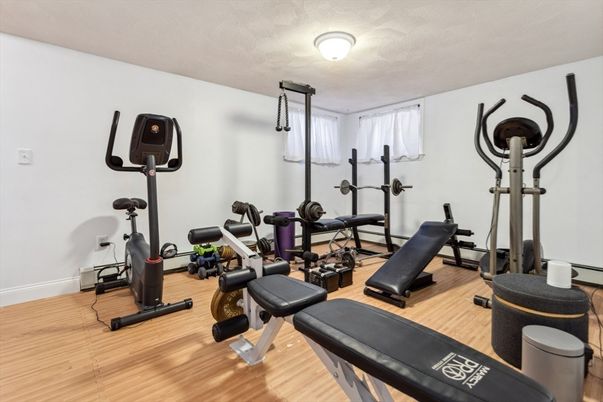Fitness Equipment, Interior, Wood Texture Flooring