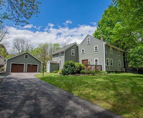 Attached, Backyard, Detached Garage, Exterior, Facade, Farmhouse