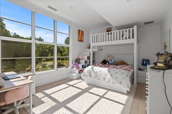 Bedroom, Home Office, Interior, Recessed Lighting, Wood Texture Flooring