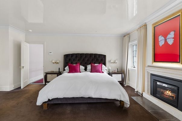 Bedroom, Fireplace, Interior