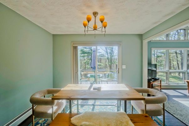 Dining room, Interior, Wood Texture Flooring