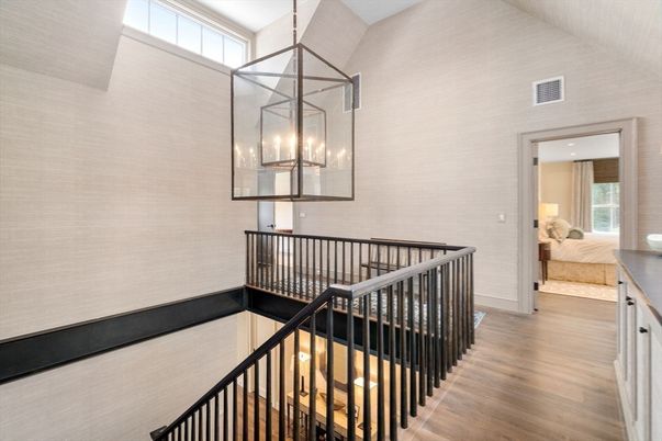 Bedroom, Interior, Pendant Lights, Wood Texture Flooring