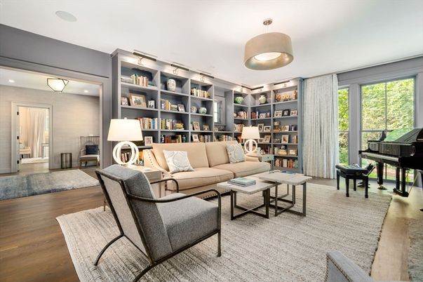 Interior, Living room, Piano, Recessed Lighting, Wood Texture Flooring