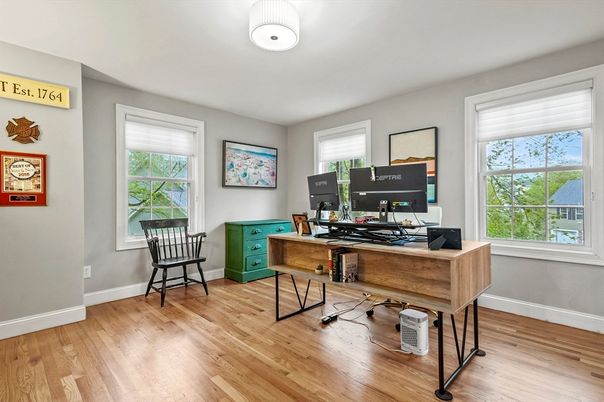 Home Office, Interior, Wood Texture Flooring