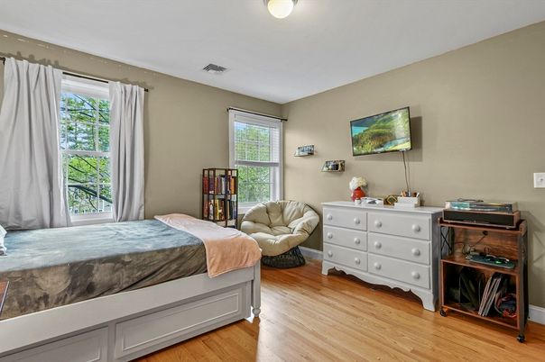 Bedroom, Interior, Wood Texture Flooring
