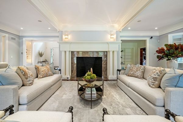 Fireplace, Interior, Living room, Recessed Lighting