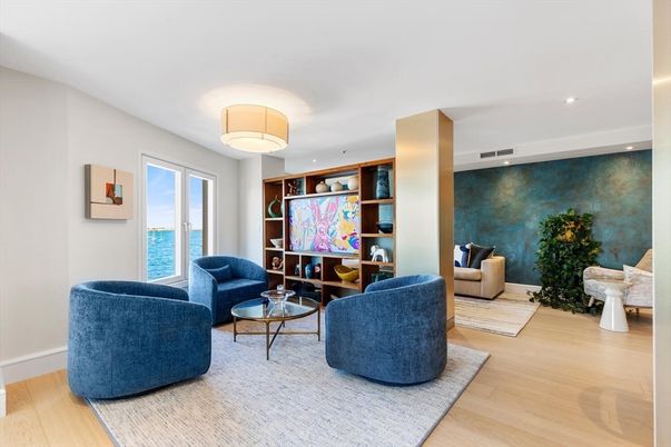 Interior, Living room, Recessed Lighting, Water, Wood Texture Flooring