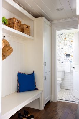 Bathroom, Interior, Wood Texture Flooring