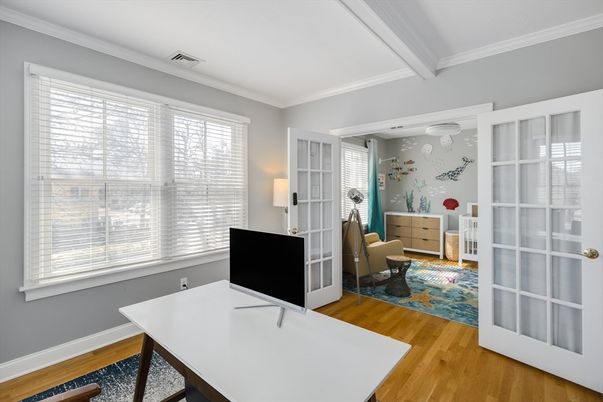 Home Office, Interior, Wood Texture Flooring