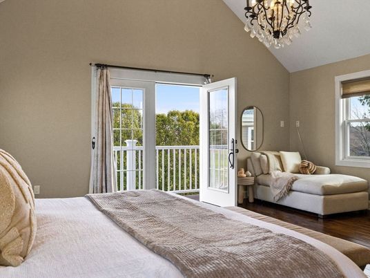 Bedroom, Chandelier, Interior, Wood Texture Flooring