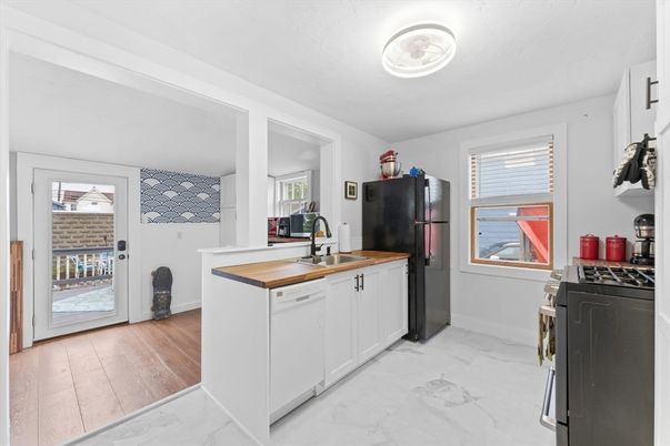 Interior, Kitchen, Marble, Wood Texture Flooring