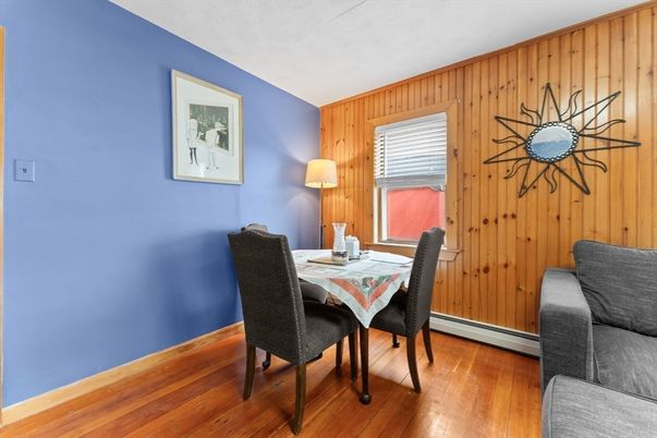 Dining room, Interior, Wood Texture Flooring, Wooden Walls