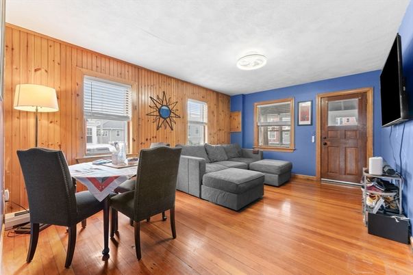 Dining room, Interior, Living room, Wood Texture Flooring, Wooden Walls