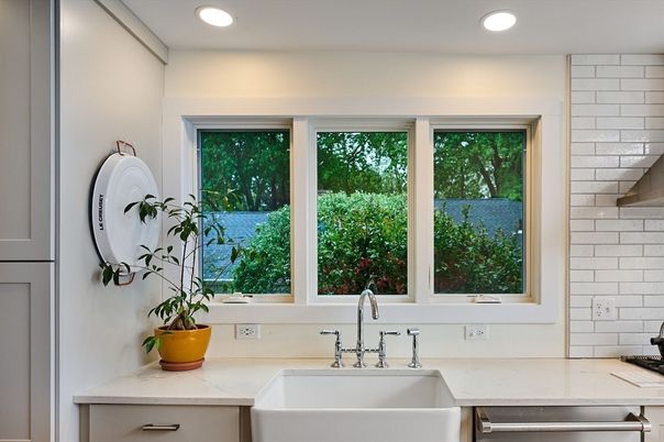 Interior, Kitchen, Recessed Lighting, Stone Walls