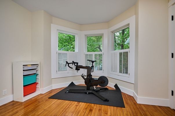 Fitness Equipment, Interior, Wood Texture Flooring