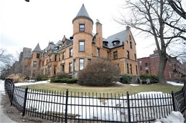 Backyard, Exterior, Facade, Brick Facade, Queen Anne Victorian