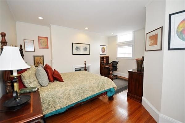 Bedroom, Home Office, Interior, Recessed Lighting, Wood Texture Flooring