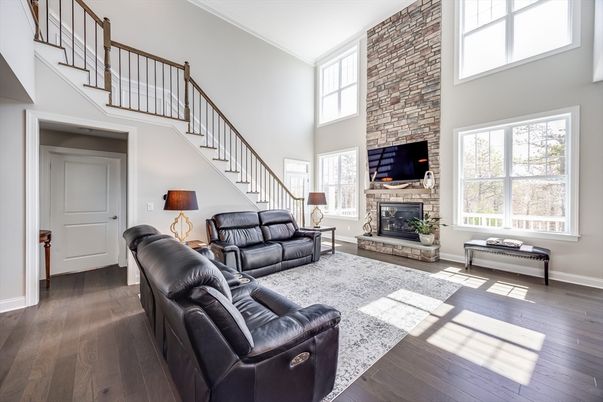 Fireplace, Interior, Living room, Wood Texture Flooring