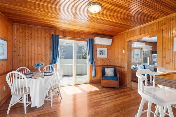 Dining room, Interior, Wooden Ceilings, Wood Texture Flooring, Wooden Walls