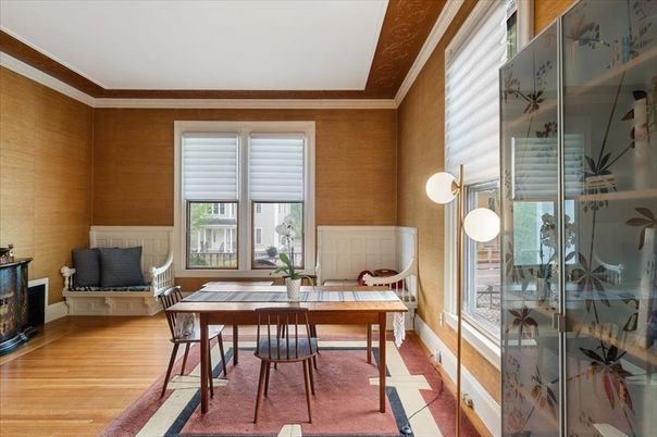 Dining room, Interior, Wood Texture Flooring
