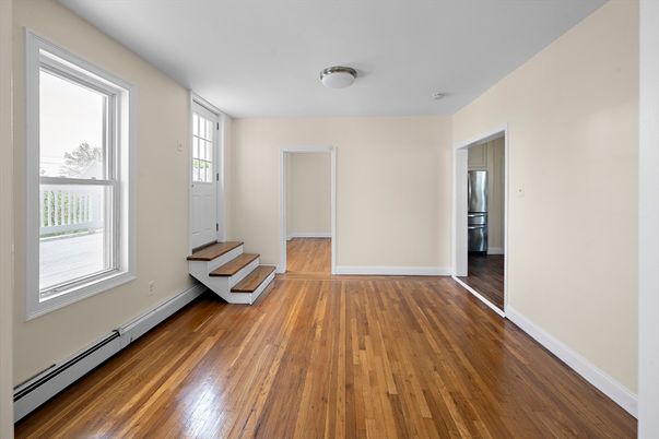 Empty room, Interior, Stainless Steel Appliances, Wood Texture Flooring