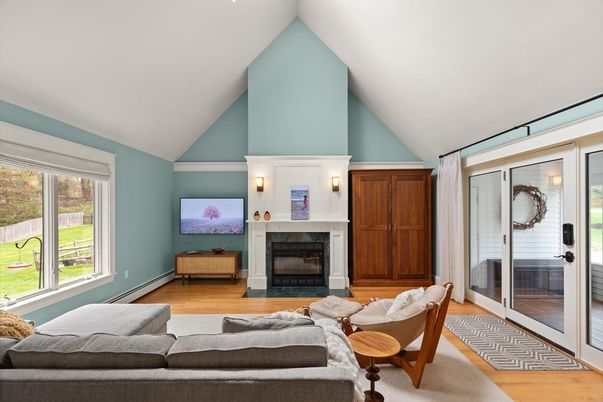 Fireplace, Interior, Living room, Wood Texture Flooring