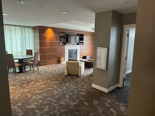 Dining room, Fireplace, Interior, Recessed Lighting