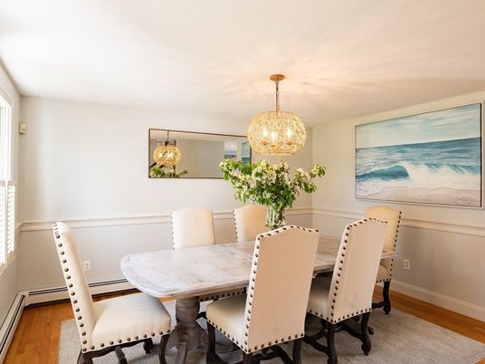 Dining room, Interior, Wood Texture Flooring