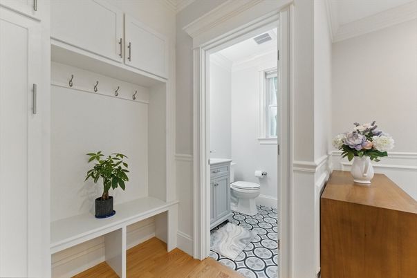 Bathroom, Interior, Wood Texture Flooring