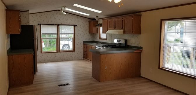 Interior, Kitchen, Wood Texture Flooring