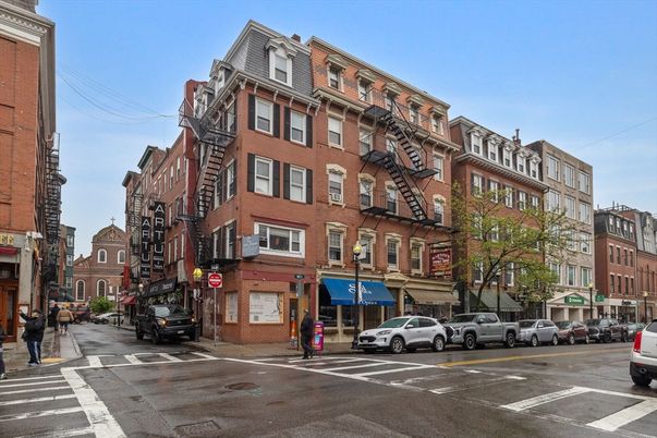 Exterior, Facade, Brick Facade, Condo Building