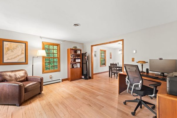 Home Office, Interior, Wood Texture Flooring