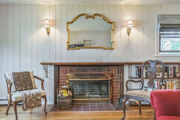 Fireplace, Interior, Wood Texture Flooring