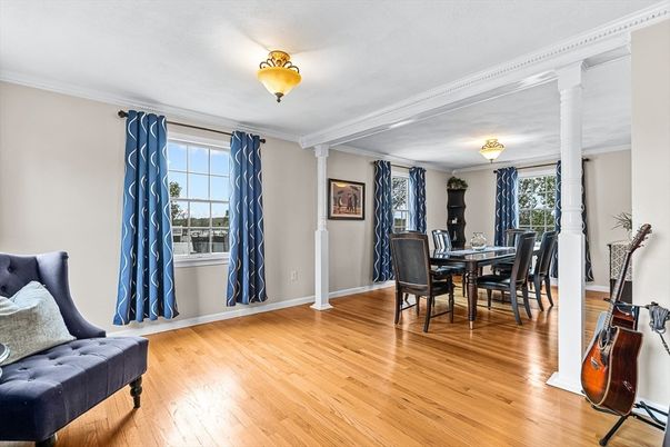 Dining room, Interior, Wood Texture Flooring