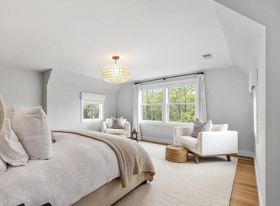 Bedroom, Chandelier, Interior, Wood Texture Flooring