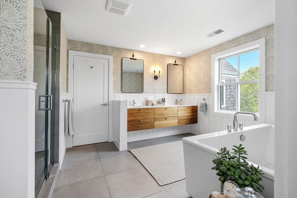 Bathroom, Dual Sink Vanities, Interior, Recessed Lighting