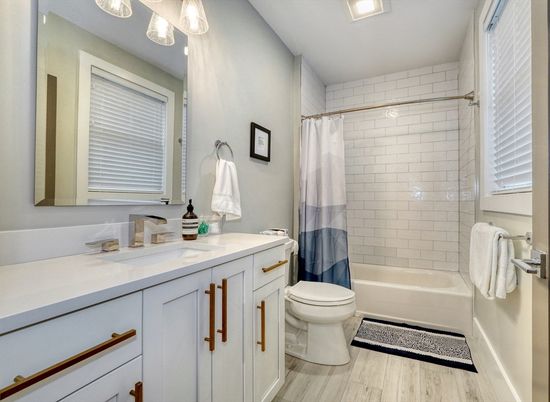 Bathroom, Interior, Wood Texture Flooring