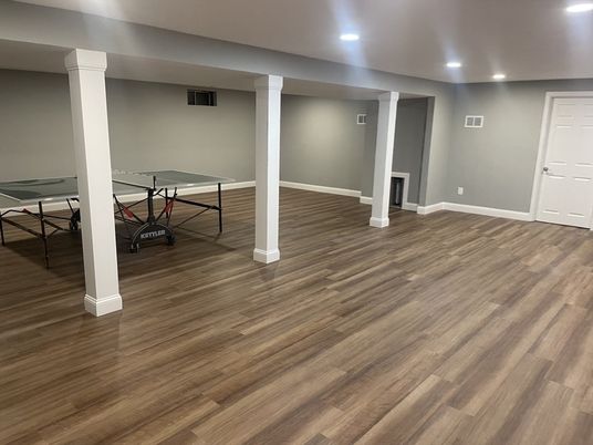 Game Room, Interior, Recessed Lighting, Wood Texture Flooring